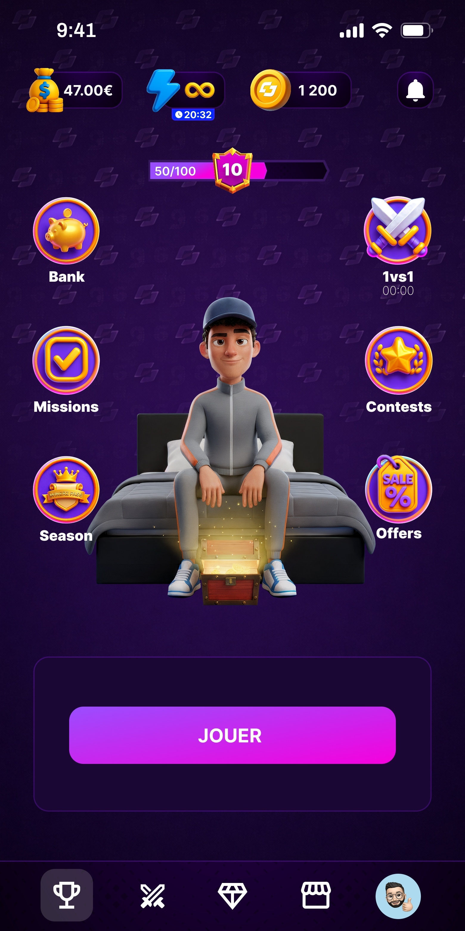 Winerz app interface